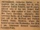 Pettigrew, Catherine Burton nee Roberts death Pettigrew, Catherine Burton nee Roberts death