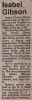 Gibson, Isabel nee Cowie obituary