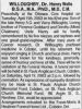 Willoughby, Dr. Harry obituary Willoughby, Dr. Harry obituary
