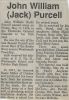 Purcell, Jack obituary