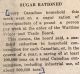 War Efforts - Sugar rationing