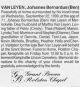 Van Leyen, Ben obituary