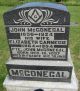 Gravestone-McGonegal, John & Elizabeth nee Carnegie; Pte. John McGonegal
