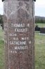 Gravestone-Faught, Thomas & Catherine nee Markus gravestone