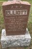 Gravestone-Elliott, William T & Elizabeth nee Olmstead; children Marjorie, Arnold