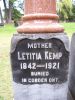 Gravestone-Houston, Joseph & Letitia - buried in Cobden however family stone in Bryson Cemetery also has his name engraved