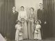 Lorne COOKE & Madeline McDonald wedding
L-R:  Lorne Cooke, Madeline McDonald, Edna Cooke, Roy McLeod
Flower girls: Beth Eady, Margaret McLeod