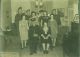 01617-Lovesey, Fred & Clara Edith nee Bennett family:  Seated: Frederick Lovesey and his wife Clara Bennett
2nd Row:  Betty Gifford (Harrys wife), Thelma Lovesey,  Norma Lovesey, Marion Faulkner (Johns wife)
Back Row:  Harry Lovesey, Frederick Lovesey, , Emma Lovesey, Herbert Lovesey, John A Lovesey
